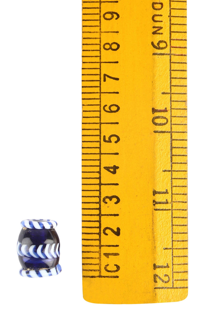 Viking glass bead Hitra (Norway), blue, 5 pieces