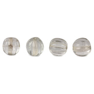 Transparent glass bead, 5 pieces