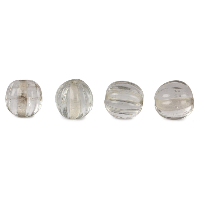 Transparent glass bead, 5 pieces
