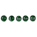 Viking glass bead Hilda, green-white, 5 pieces