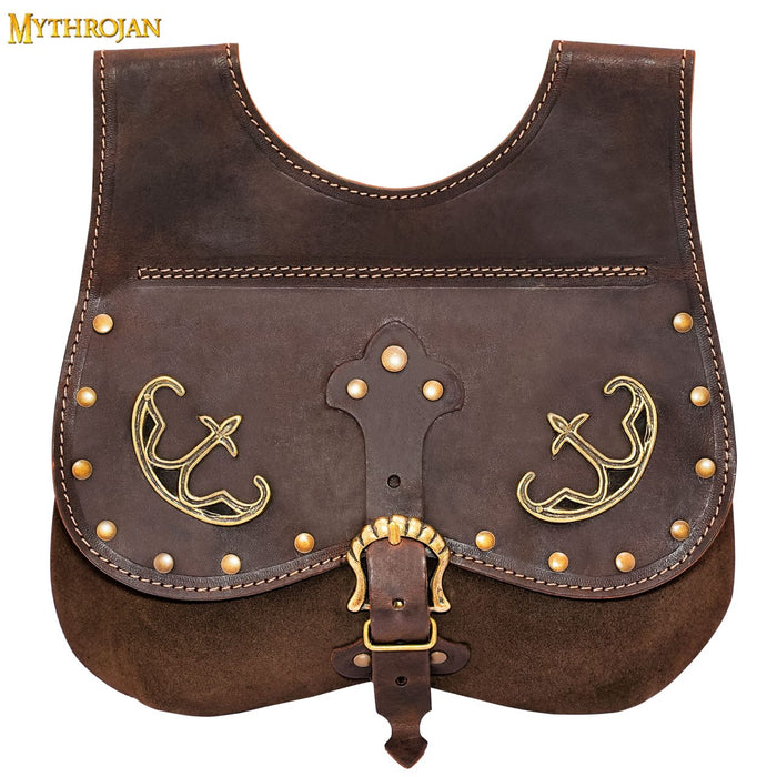 Late medieval kidney purse with fittings, black, 14th-15th centuries