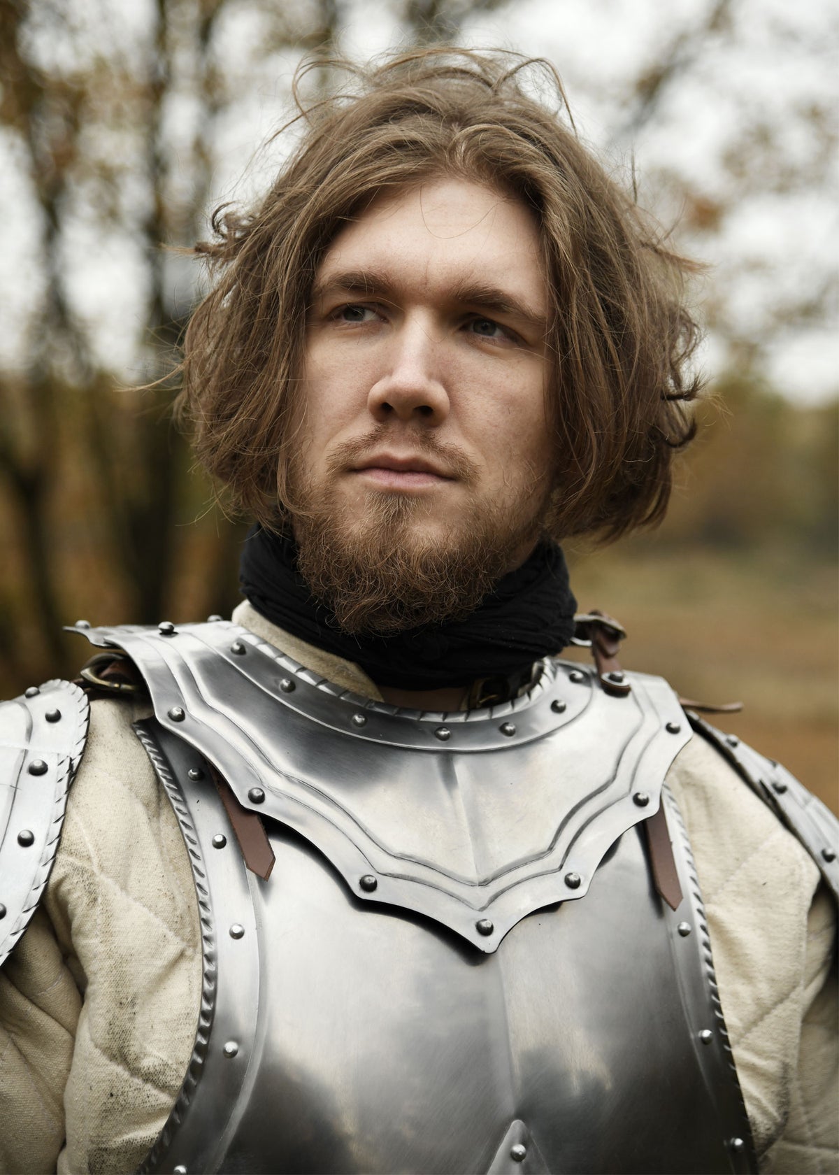 Gothic gorget side view