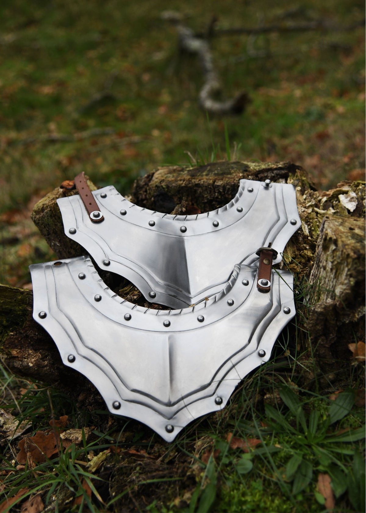 Gothic gorget detail rivets