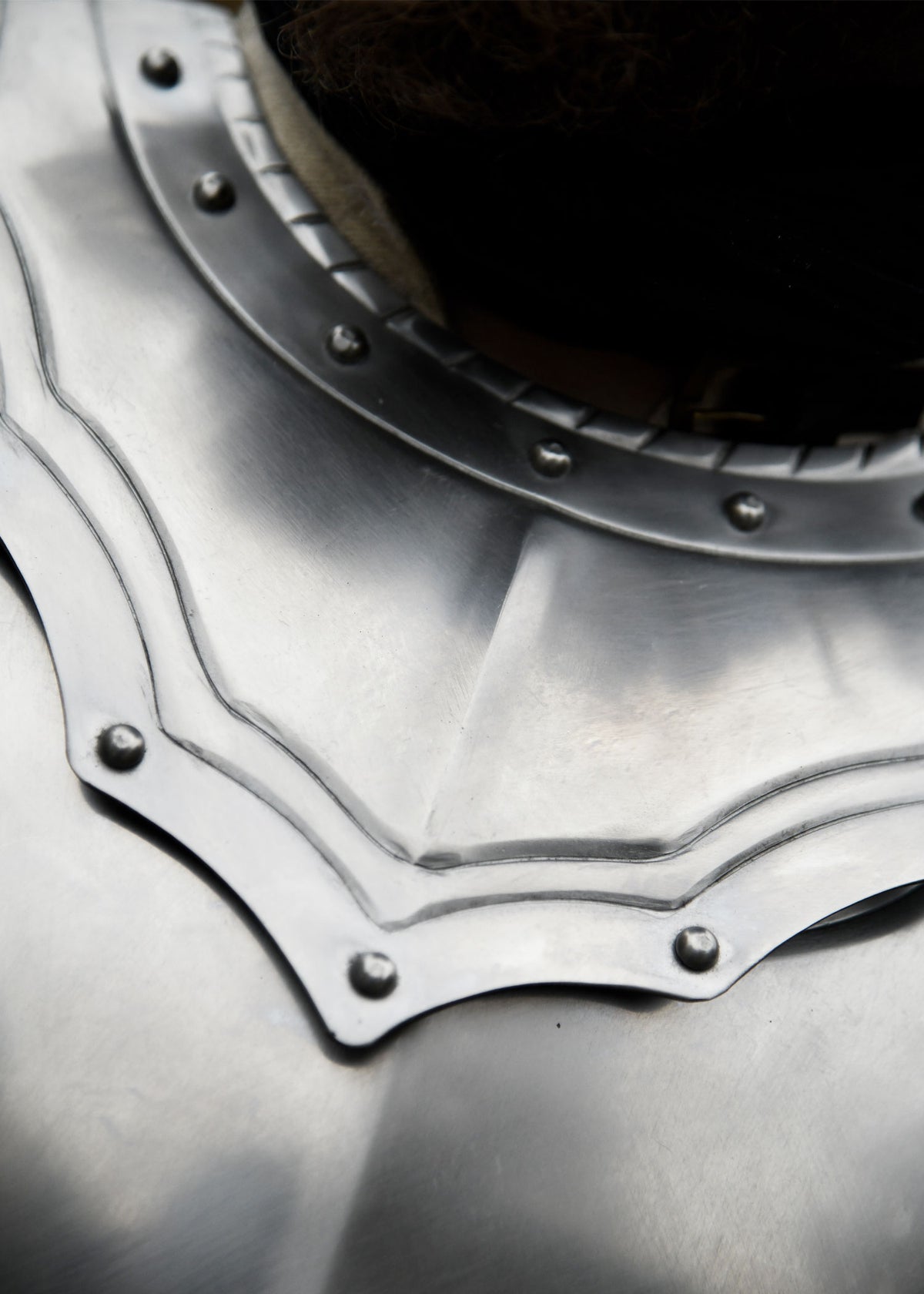 Gothic gorget worn