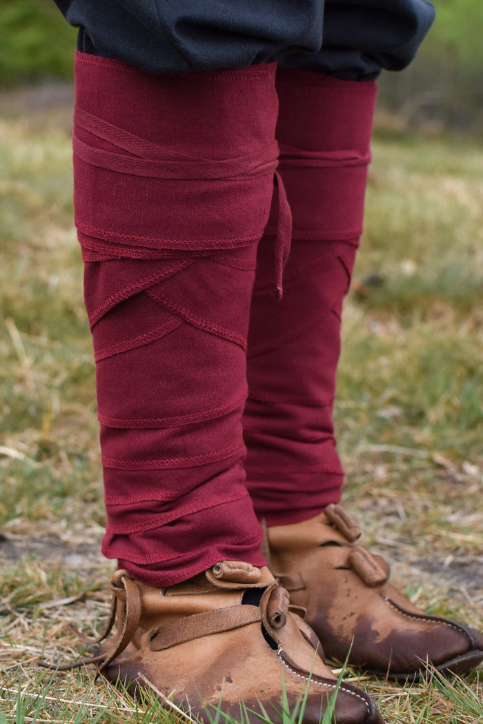 Leg wrappings Ubbe, red