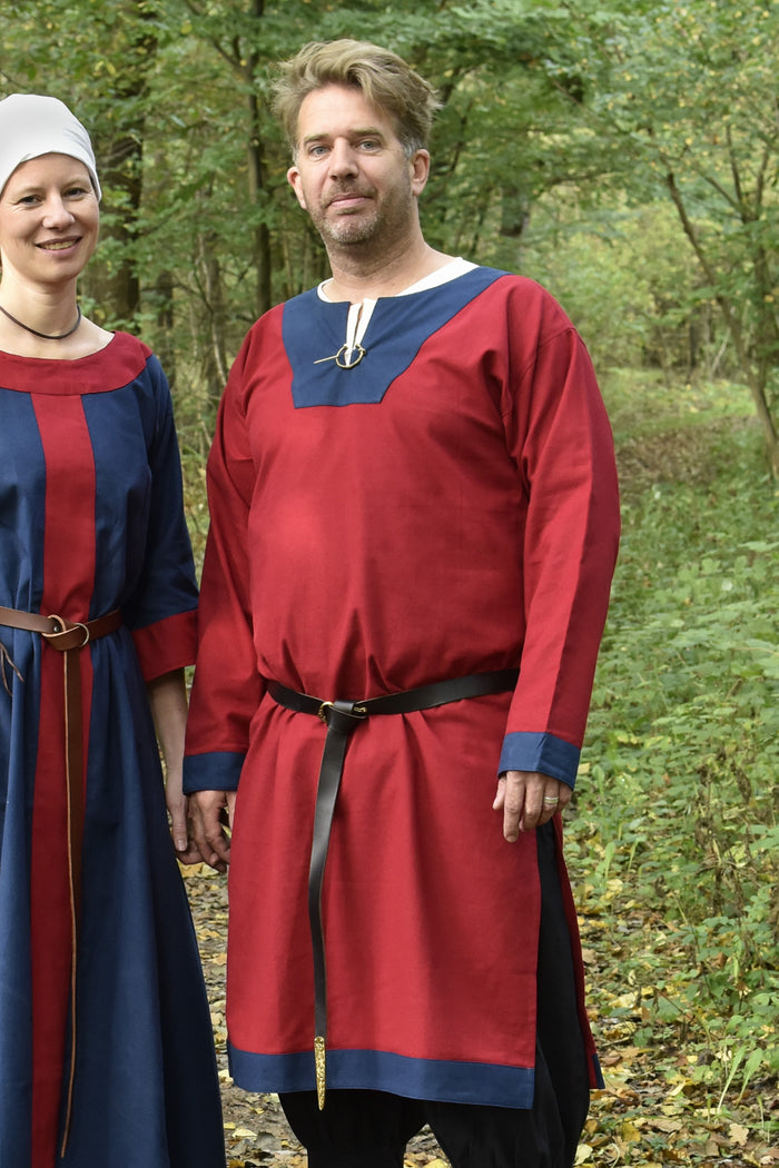 Karolingische tuniek Lothar, rood/blauw