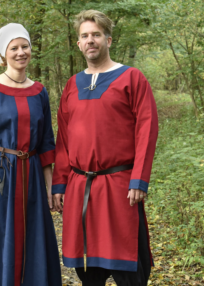Karolingische tuniek Lothar, rood/blauw