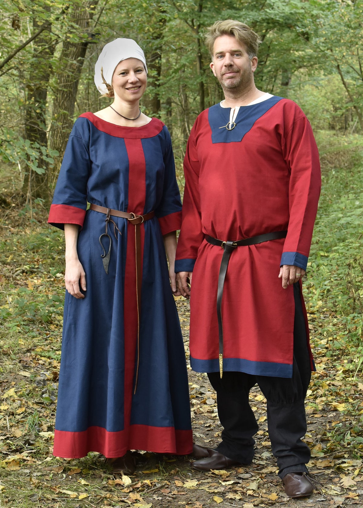 Karolingische tuniek Lothar, rood/blauw