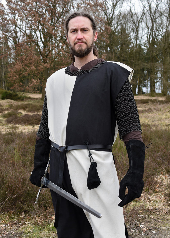 Medieval surcoat Rodrick, natural-black