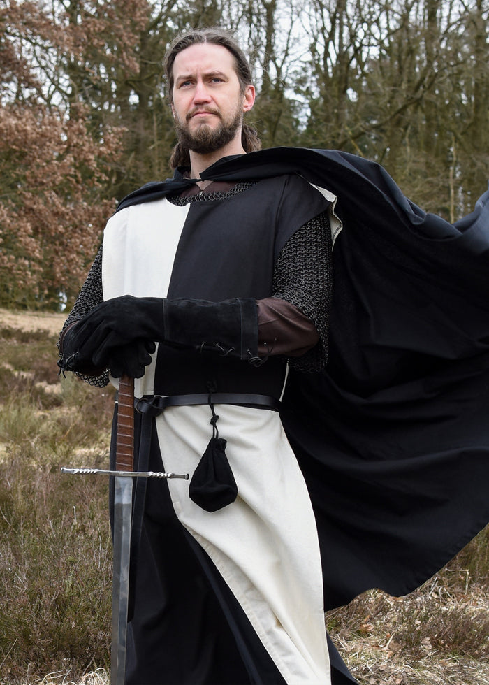 Medieval surcoat Rodrick, natural-black