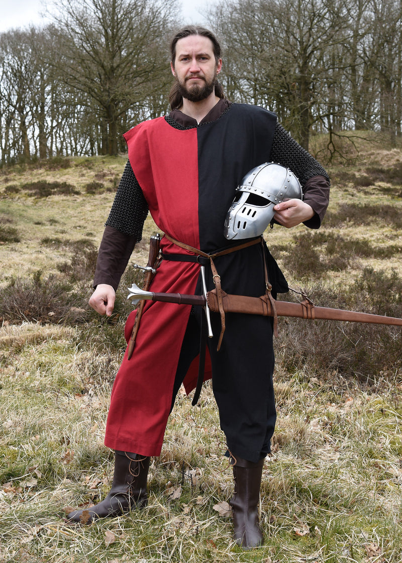 Medieval surcoat Rodrick, black-red