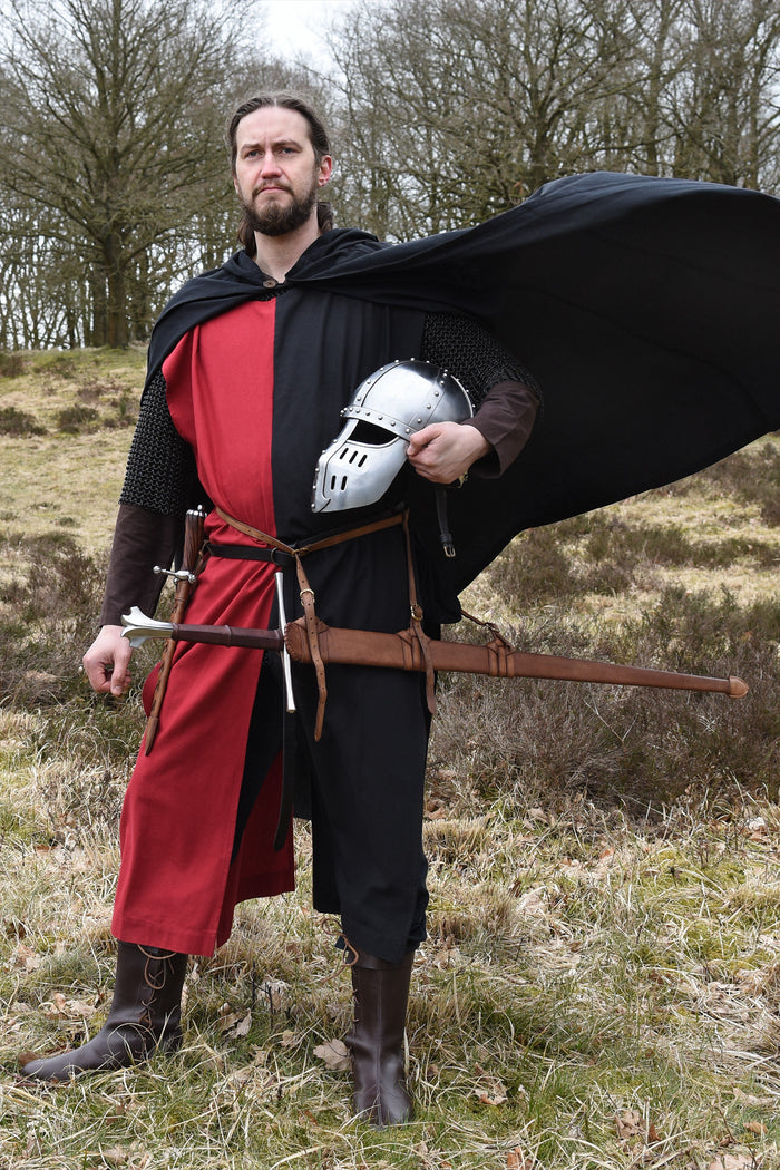 Medieval surcoat Rodrick, black-red