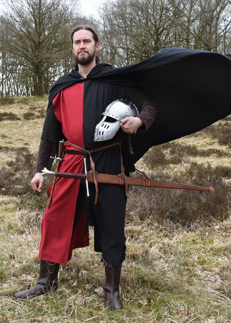 Medieval surcoat Rodrick, black-red