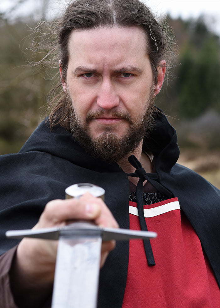 Medieval surcoat Rodrick, red-natural