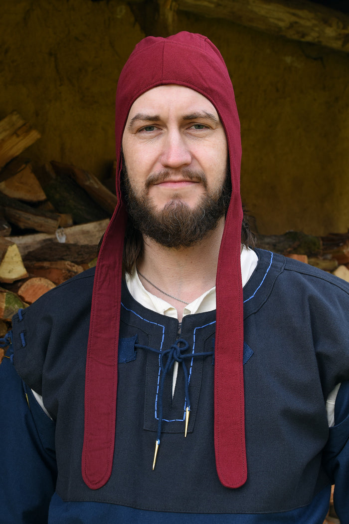 Coif Foy, canvas, wijnrood