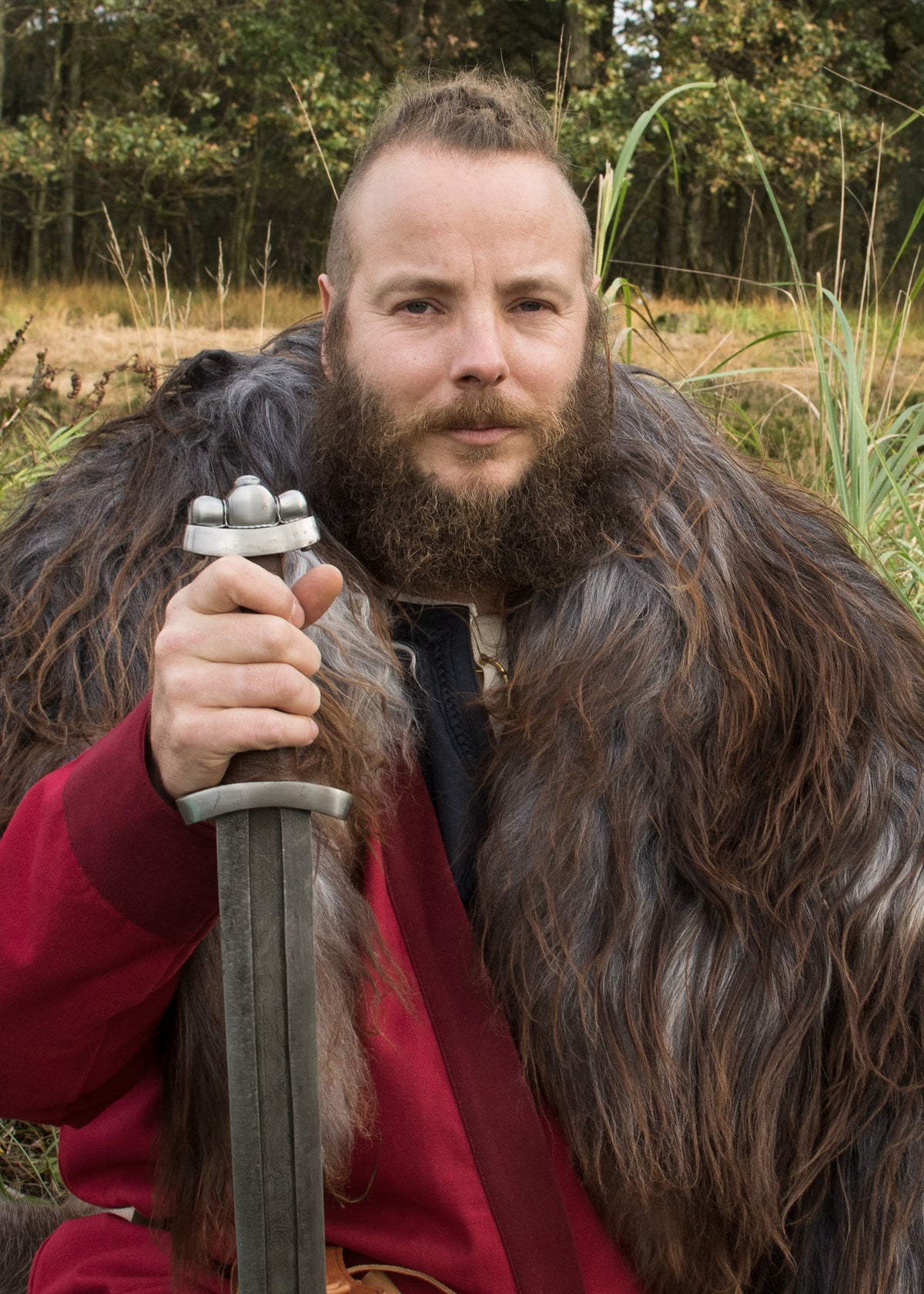 Early medieval kaftan Njord, red