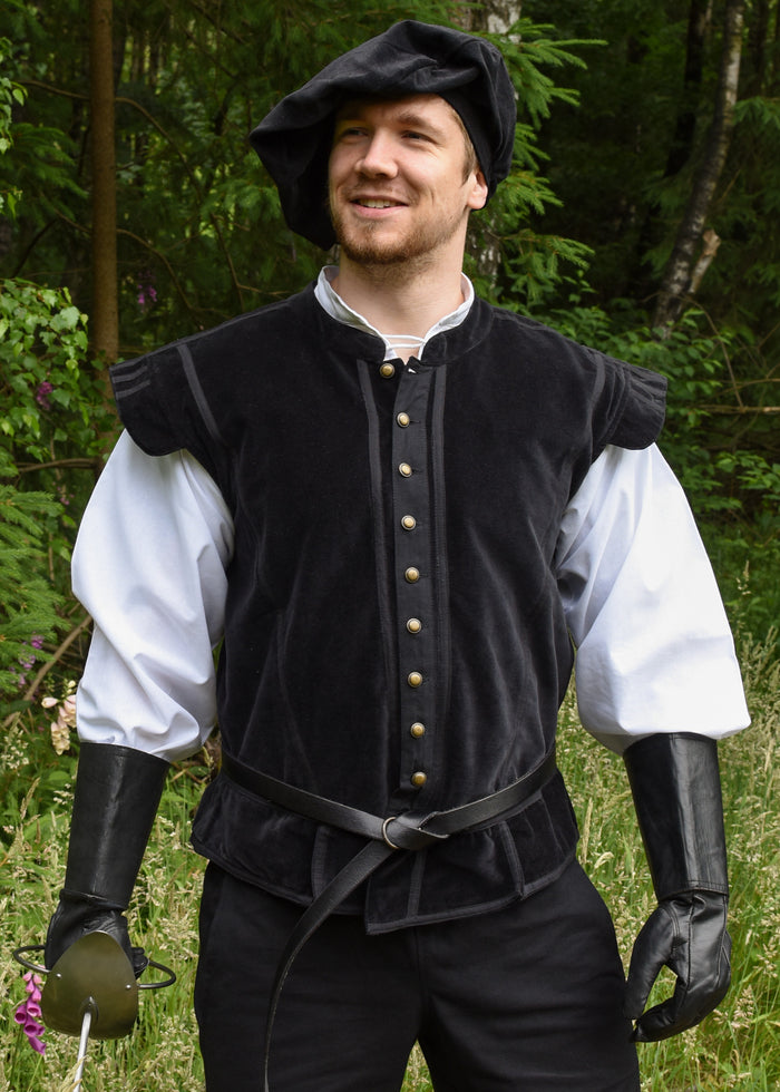 Doublet Victor, fluweel, zwart