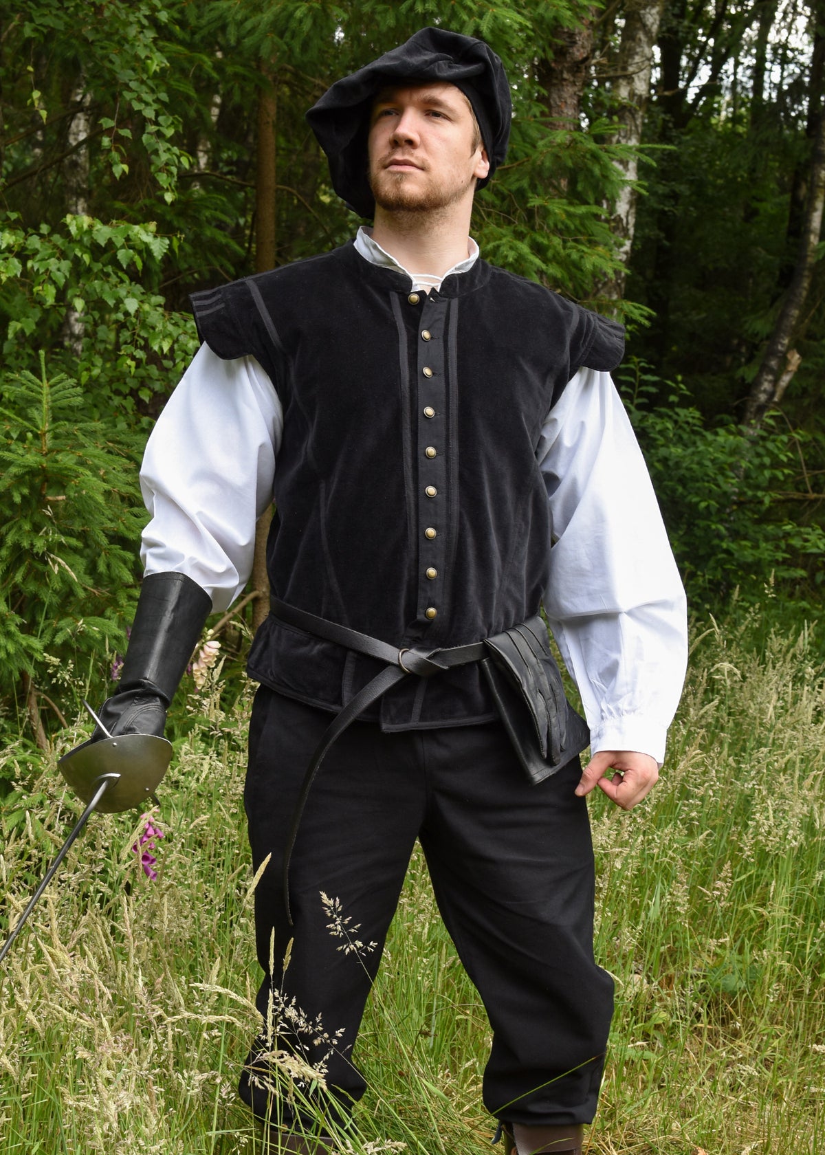 Doublet Victor, fluweel, zwart