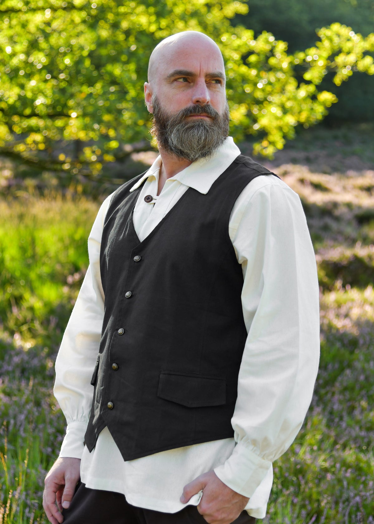 Piratenvest Lasse, zwart