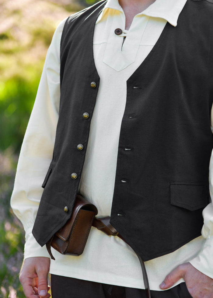 Piratenvest Lasse, zwart