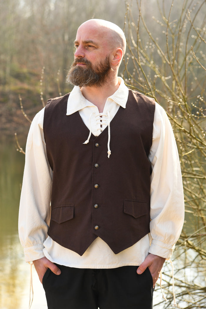 Piratenvest Lasse, bruin