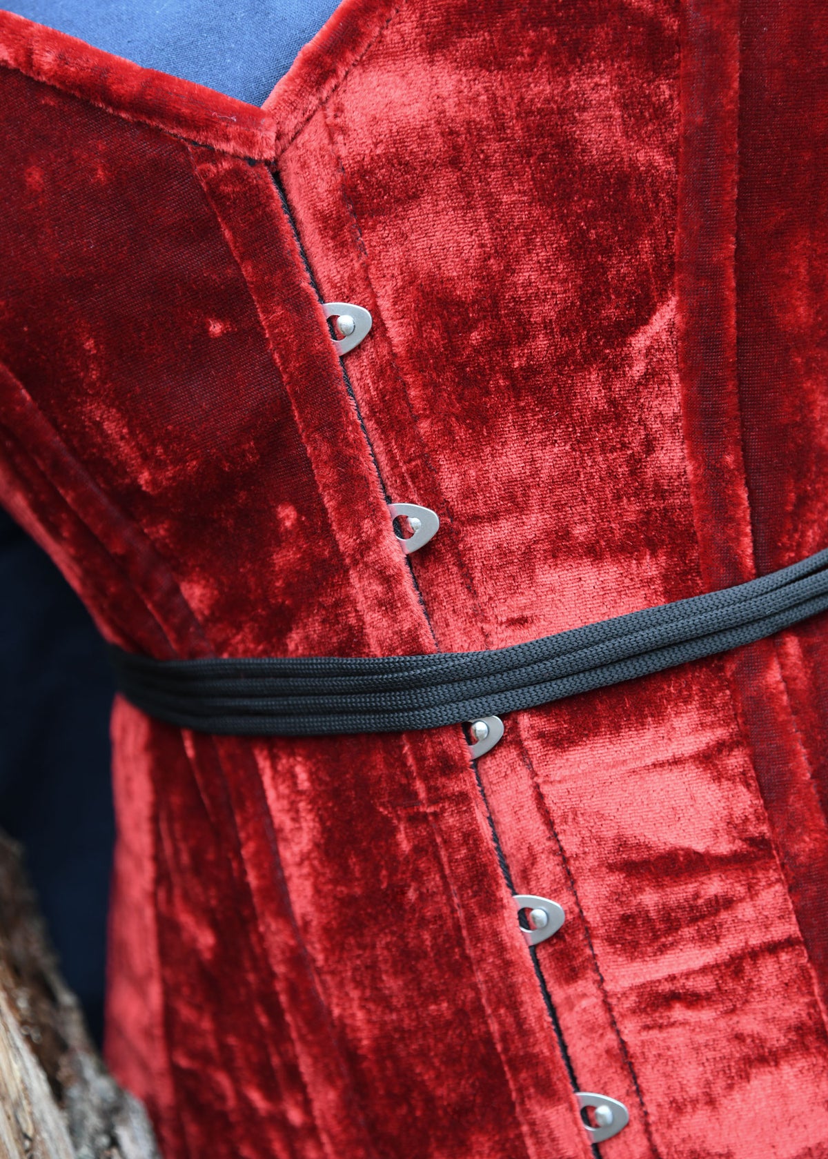 Fluwelen korset, rood