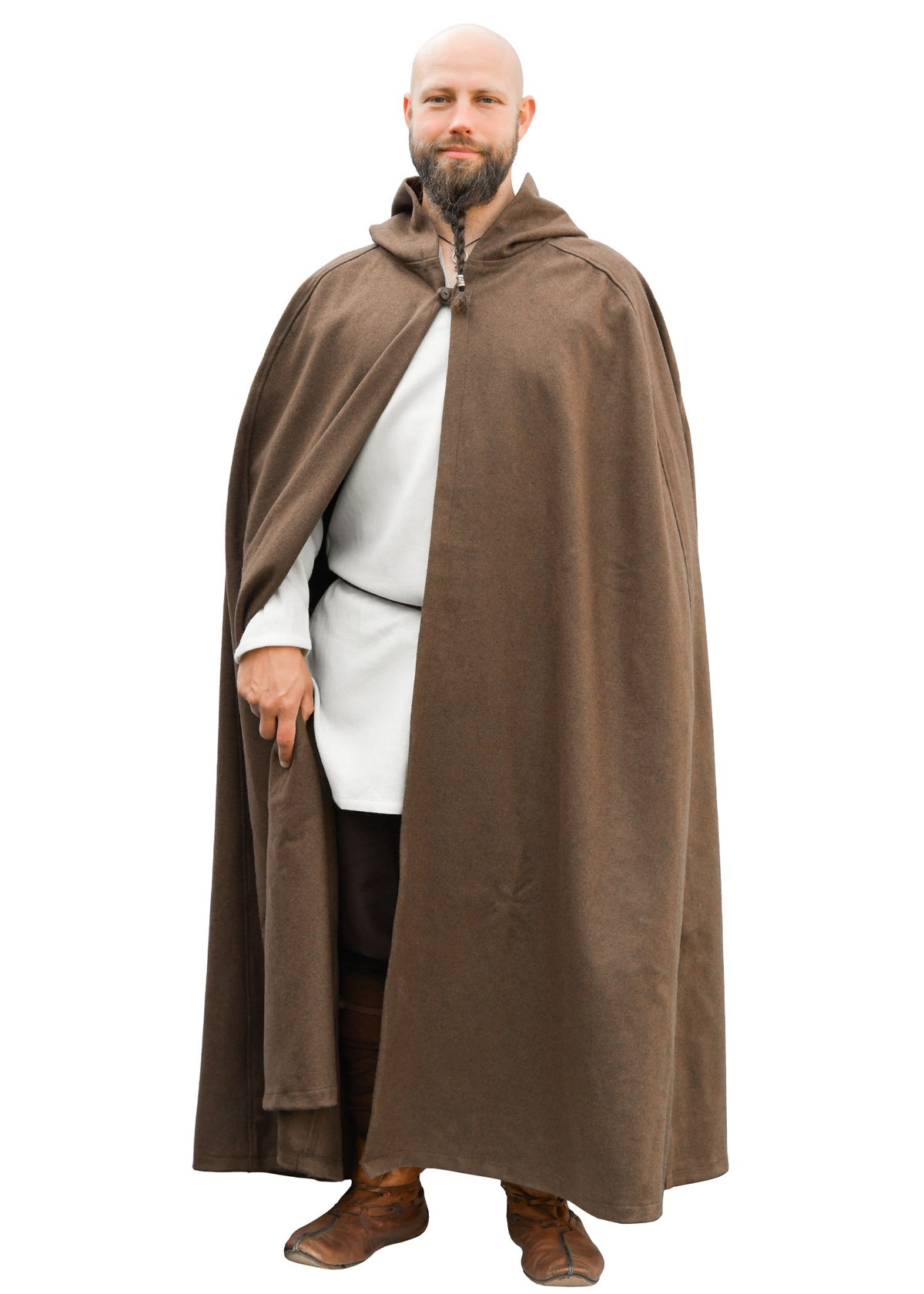 Wollen mantel Jarven, bruin