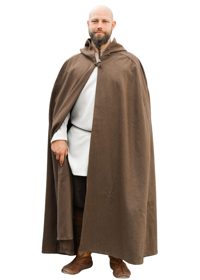 Wollen mantel Jarven, bruin