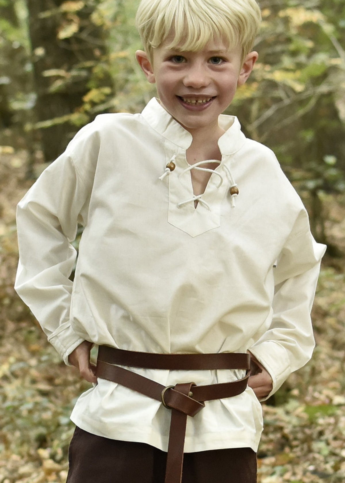 Kids shirt pirate, natural