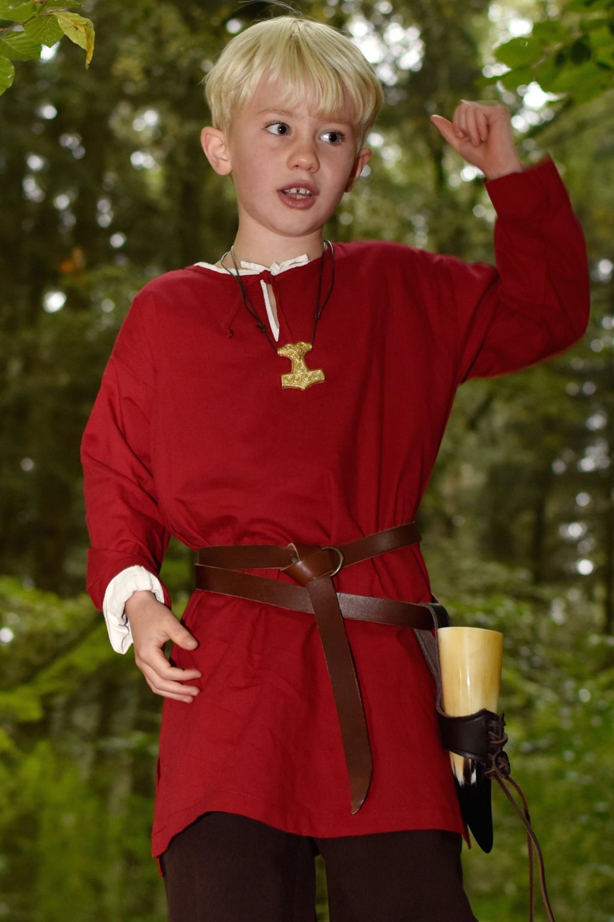 Kids tunic Athelstan, red