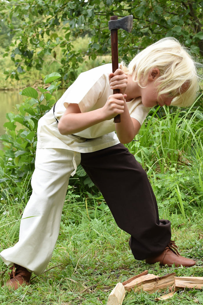 Kids tunic Ivar, short-sleeved, natural