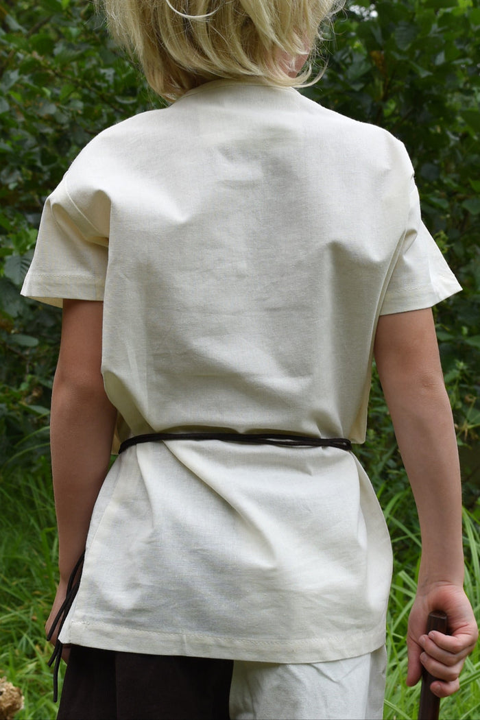 Kids tunic Ivar, short-sleeved, natural