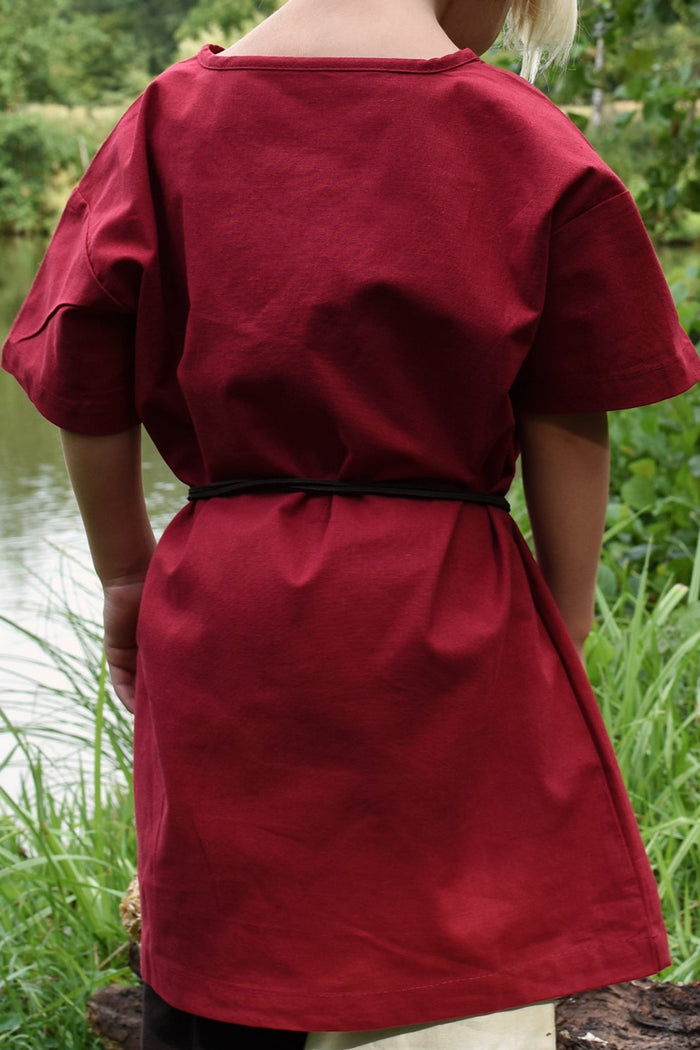 Kids tunic Ivar, short-sleeved, red