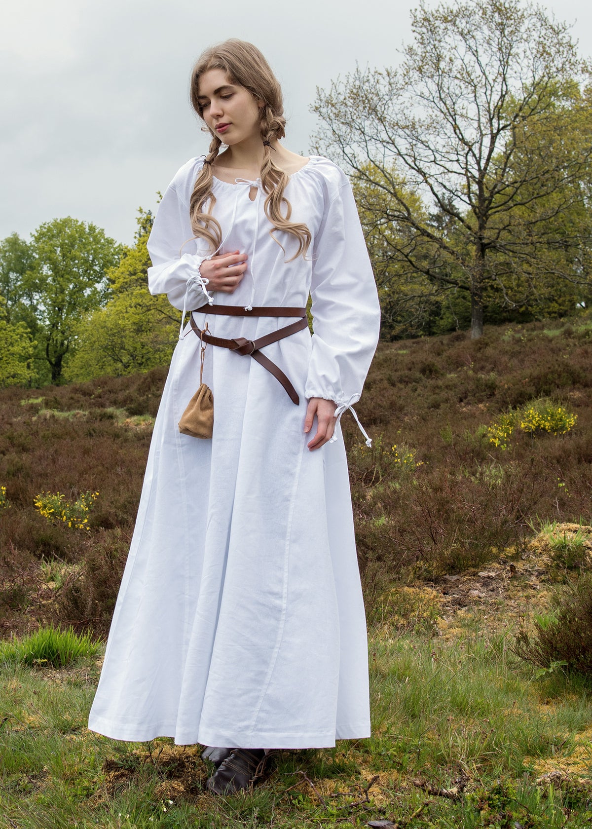 Matilda medieval chemise, underdress, white