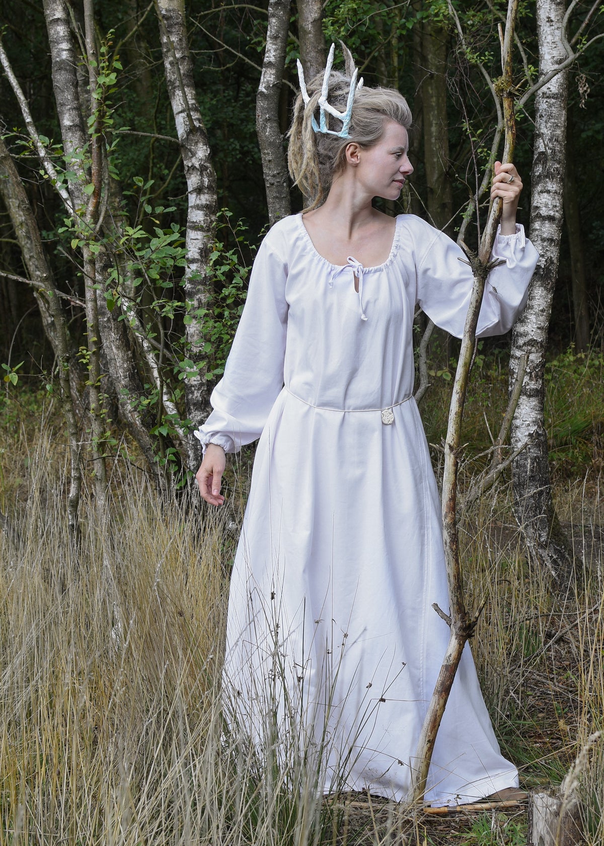 Matilda medieval chemise, underdress, white