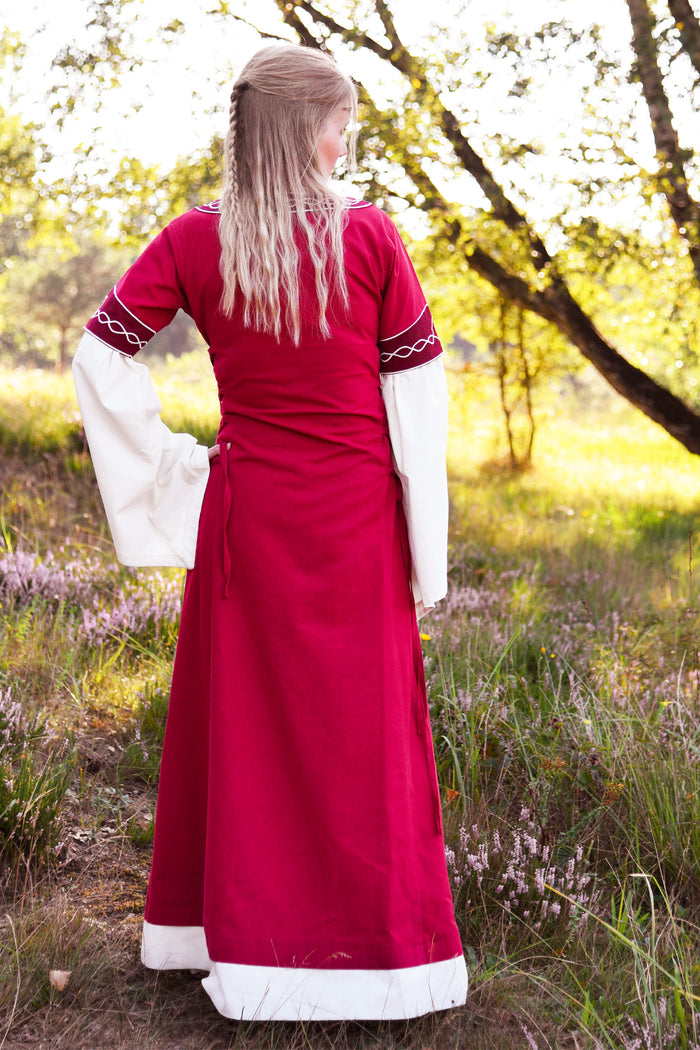 Gothic Bliaut Fiona, red-natural