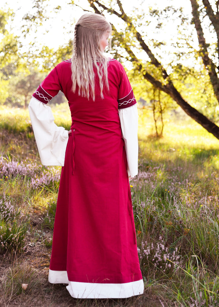 Gothic Bliaut Fiona, red-natural