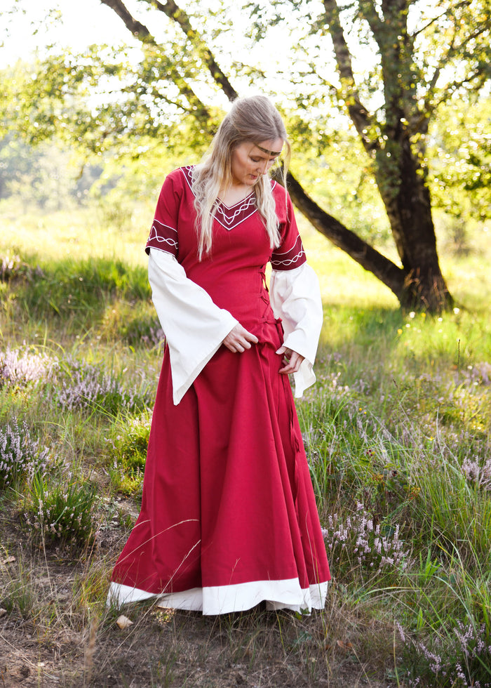 Gothic Bliaut Fiona, red-natural