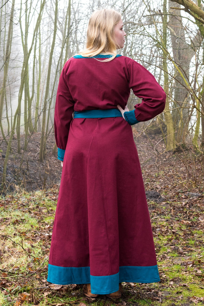 Viking Dress Jona, red/blue
