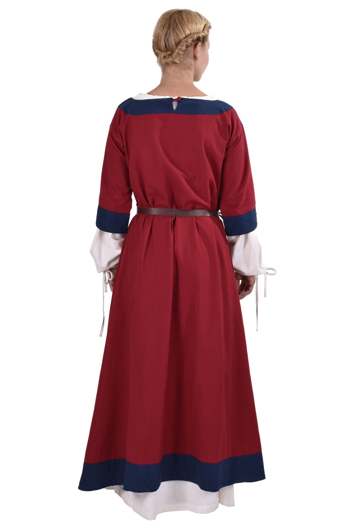 Carolingian dress Clotilde, dalmatica, red-blue