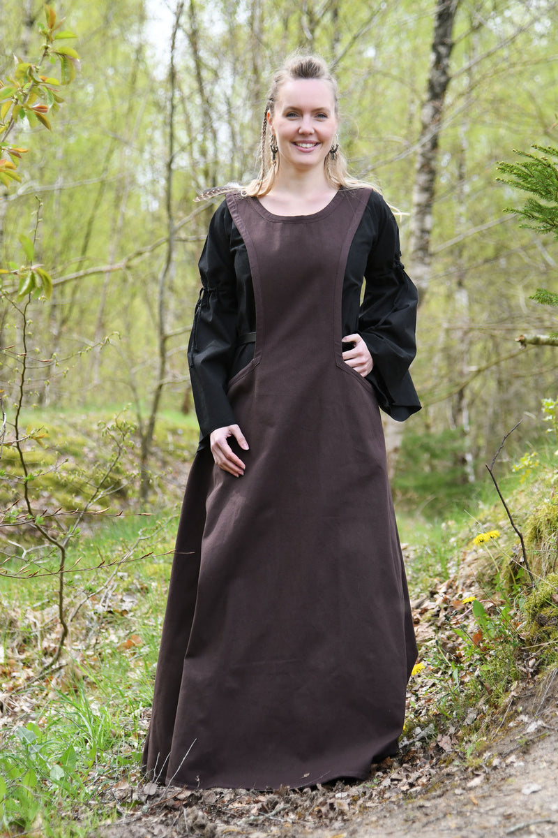 Sobrefalda medieval Isabeau, marrón