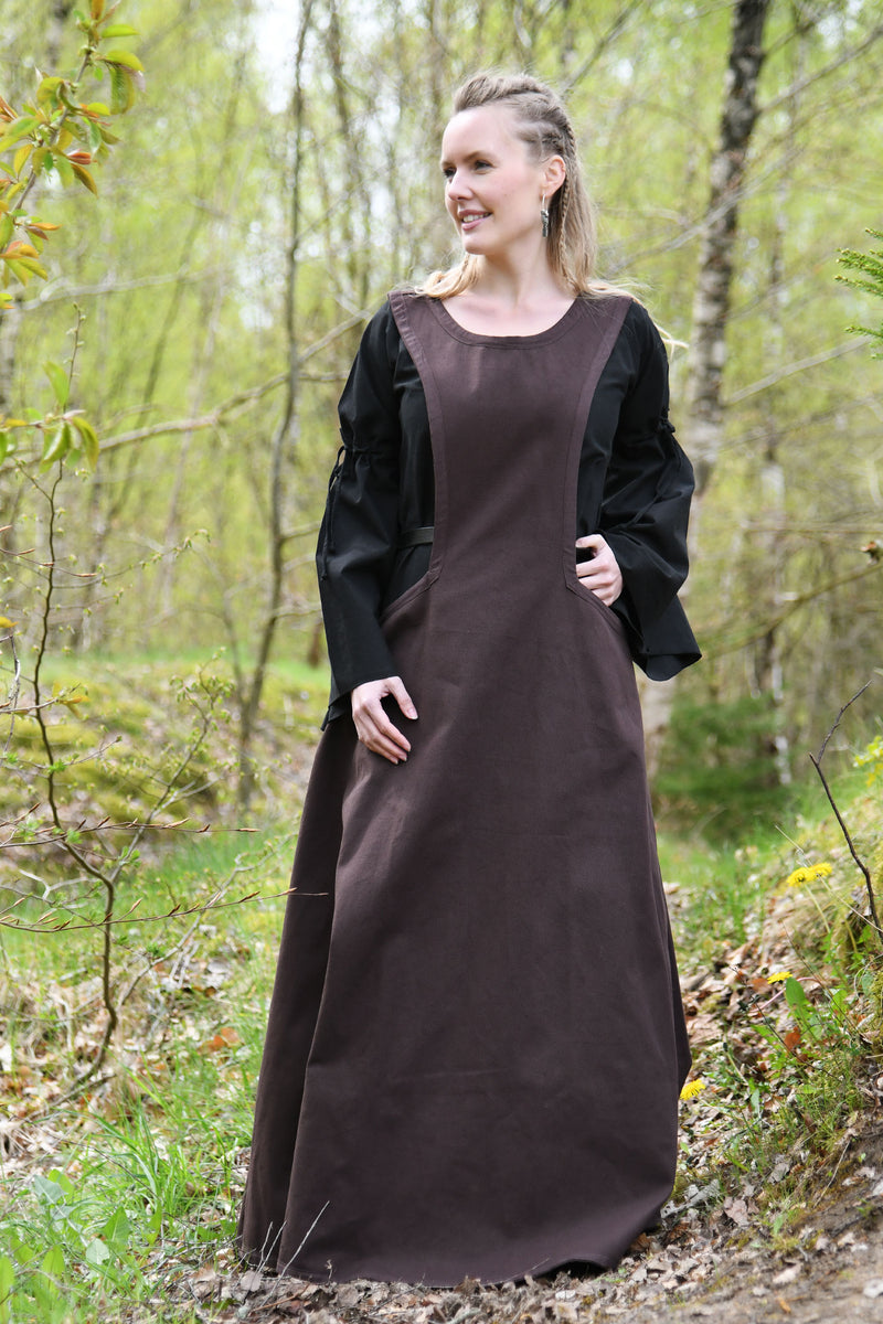 Sobrefalda medieval Isabeau, marrón