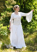 Medieval wedding dress, white-cream