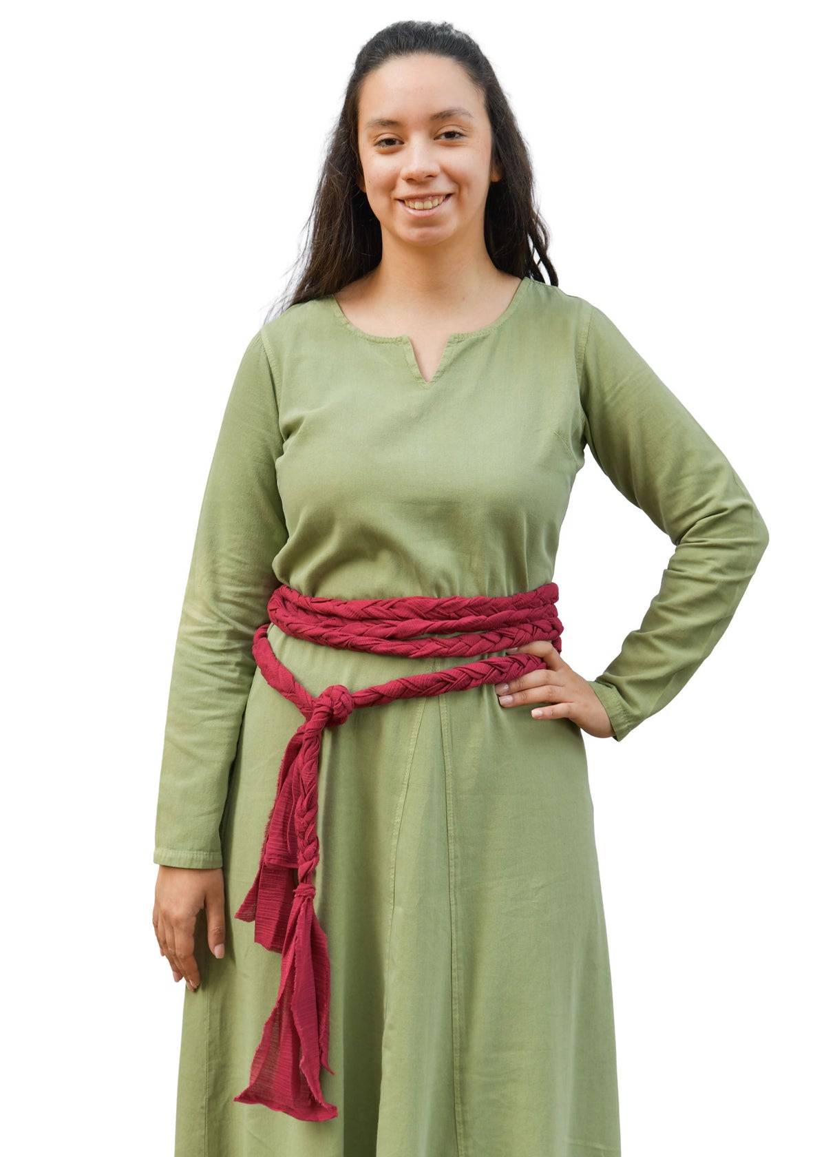 Gevlochten riem, rood