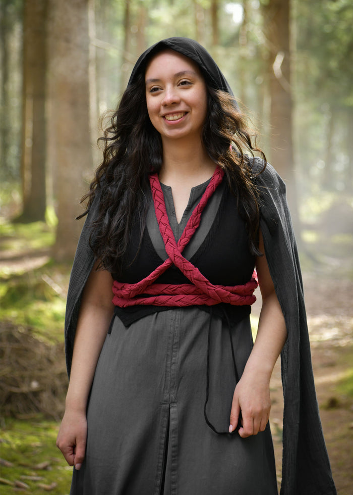 Gevlochten riem, rood