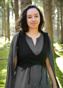Vest Nalen met kap, zwart