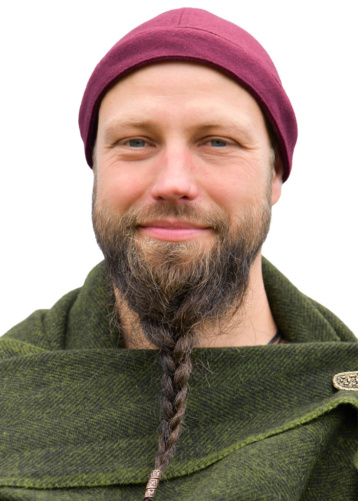 Vikingmuts Egil, wol, rood