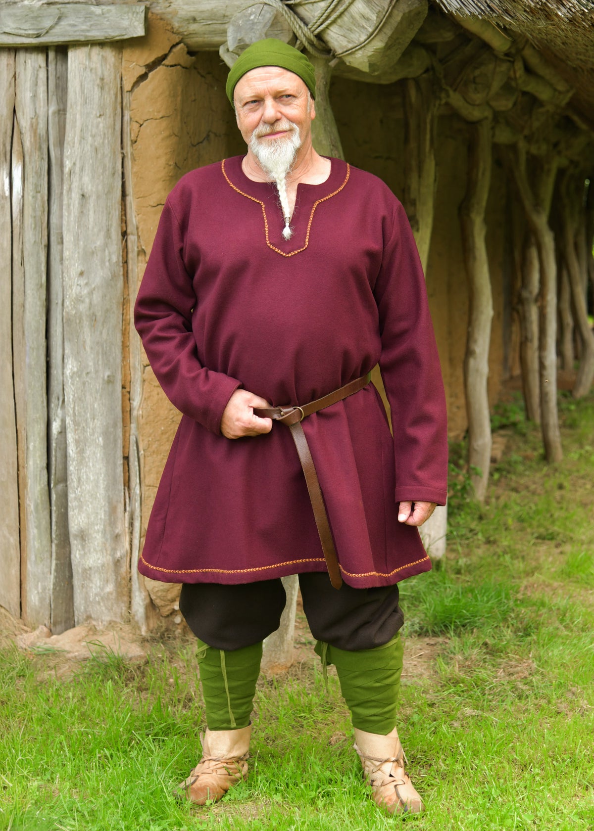 Vikingtuniek Folkmar, wol, rood