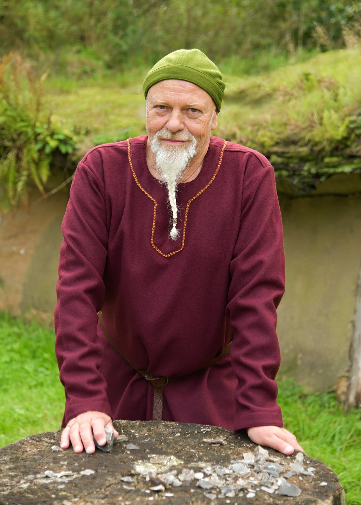 Vikingtuniek Folkmar, wol, rood