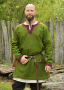 Vikingtuniek Folkmar, wol, groen-rood